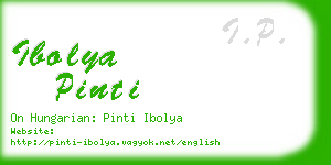 ibolya pinti business card